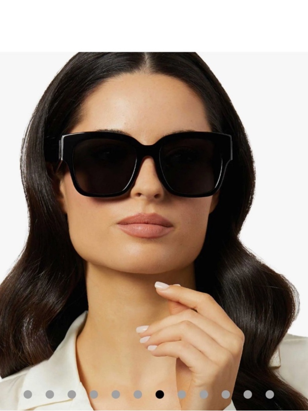 NWOT Diff Isabella Polarized Women’s Black Square Frame Sunglasses - Picture 2 of 7